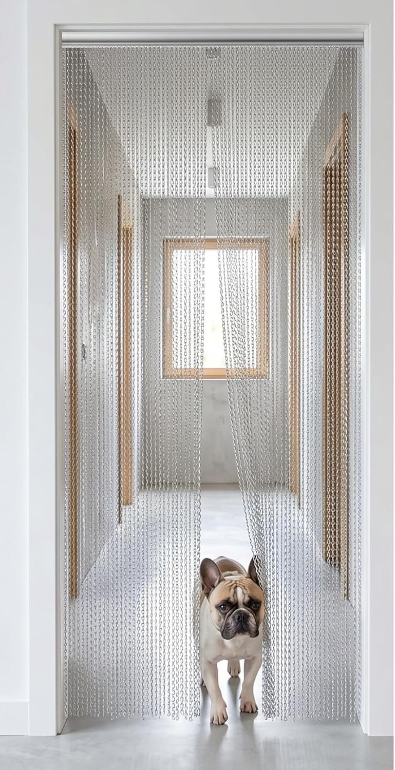 Fly door chain curtain